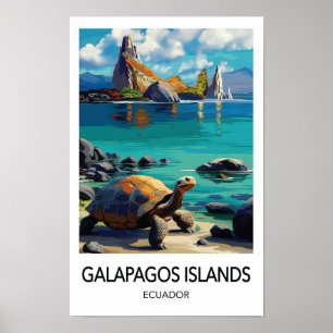 Galapagos Island Ecuador Travel Poster