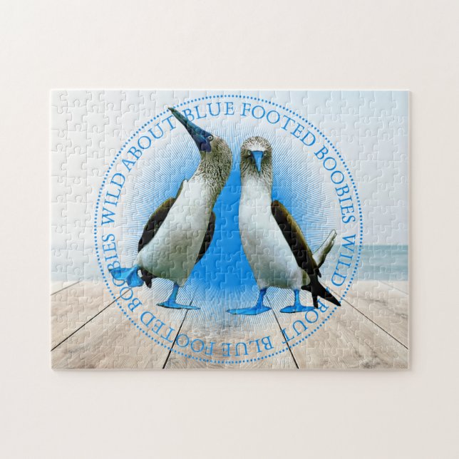 Galapagos Islands Blue Footed Booby Birds Jigsaw Puzzle (Horizontal)