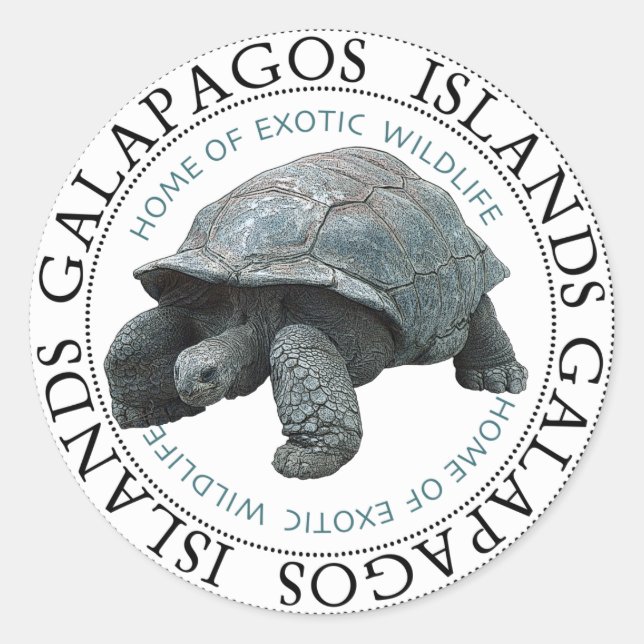 Galapagos Islands Fish Tortoise Stickers (Front)