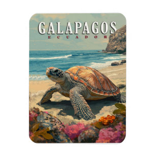 Galapagos Islands Giant Tortoise Travel  Magnet