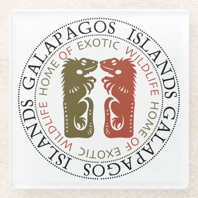 Galapagos Islands Glass Coaster (Front)