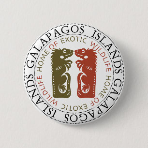 Galapagos Islands Iguanas 6 Cm Round Badge
