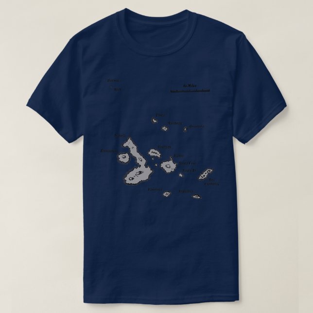 Galapagos Islands map T-Shirt (Design Front)