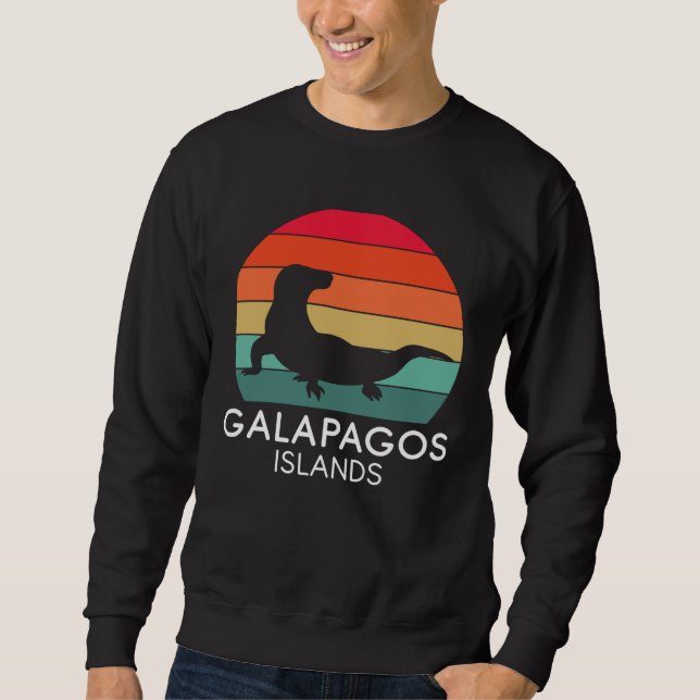 Galapagos Islands National Park Lizard Ecuador Oce Sweatshirt (Front)