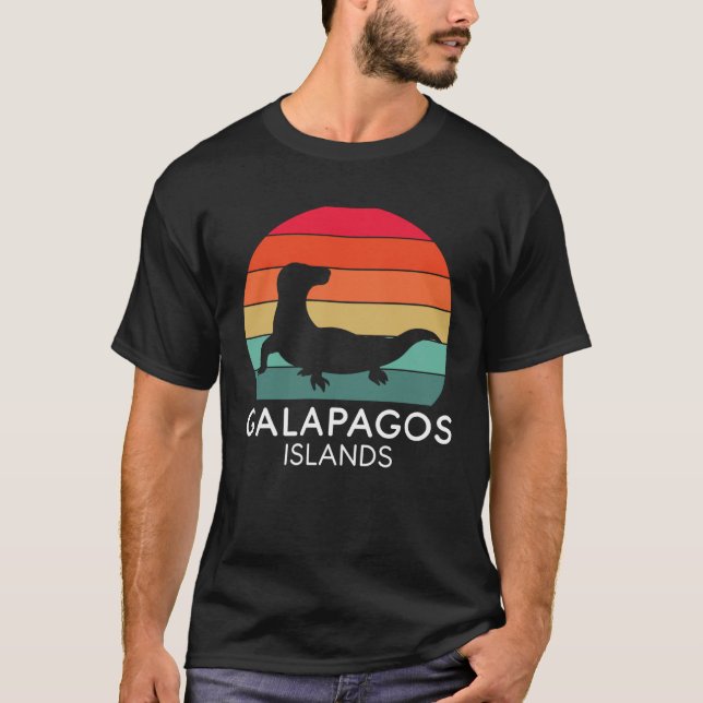 Galapagos Islands National Park Lizard Ecuador Oce T-Shirt (Front)