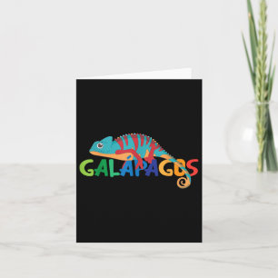 Galapagos Islands Summer Colourful Chameleon Exoti Card