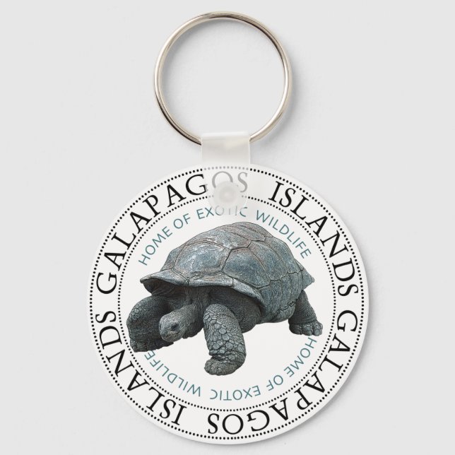 Galapagos Islands Tortoise Key Ring (Front)