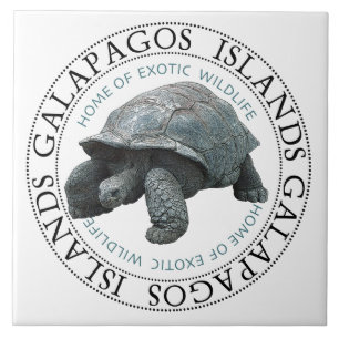 Galapagos Islands Tortoise T-Shirt Ceramic Tile