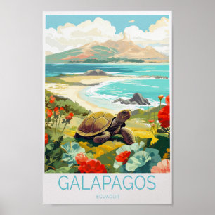 Galapagos Islands Travel Poster