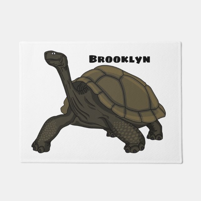 Galapagos land tortoise illustration doormat (Front)