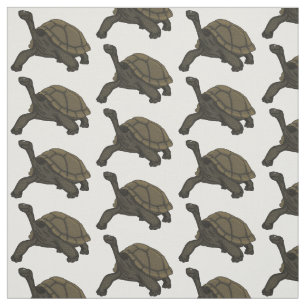 Galapagos land tortoise illustration fabric