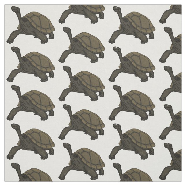 Galapagos land tortoise illustration  fabric (Swatch)
