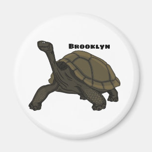 Galapagos land tortoise illustration magnet