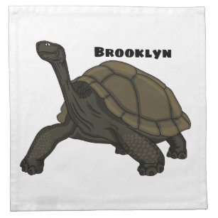 Galapagos land tortoise illustration napkin