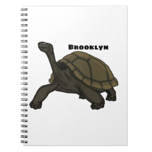 Galapagos land tortoise illustration notebook