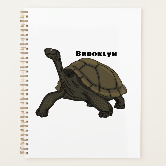Galapagos land tortoise illustration planner (Front)