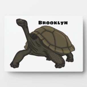 Galapagos land tortoise illustration plaque