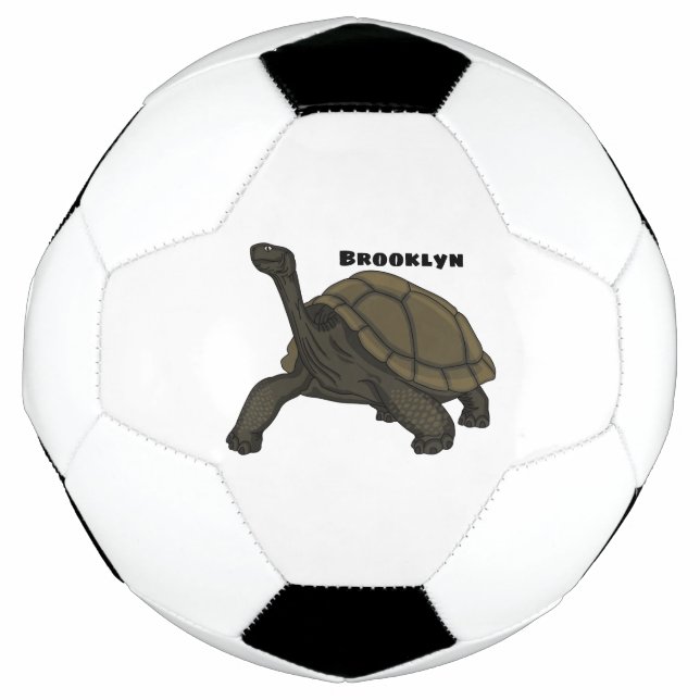Galapagos land tortoise illustration soccer ball (Front)