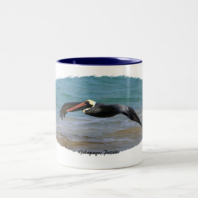Galapagos Pelican Two-Tone Coffee Mug (Center)