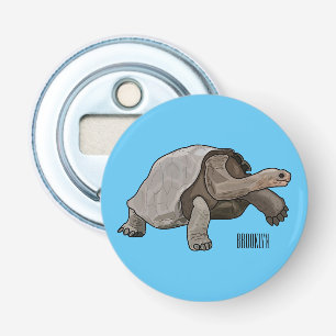 Galapagos tortoise cartoon illustration bottle opener