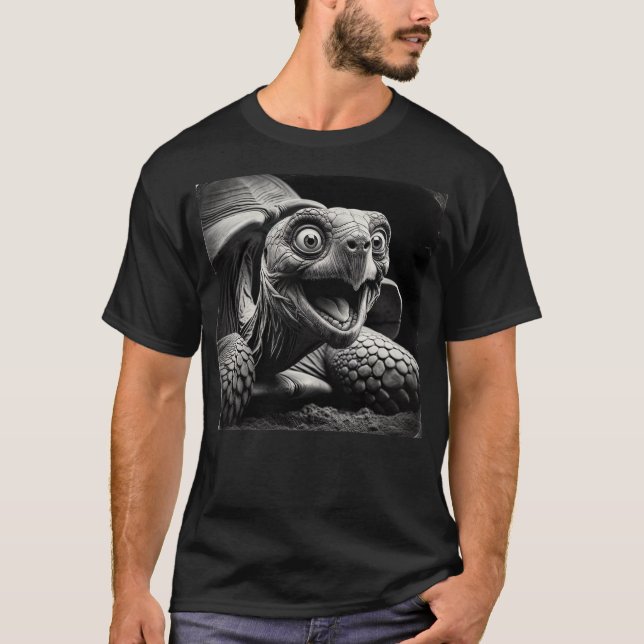 Galapagos Tortoise Cartoon Tee Turtle Reptile Gian (Front)