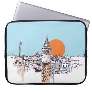 Galata Tower and Galata district of Beyoglu Istanb Laptop Sleeve