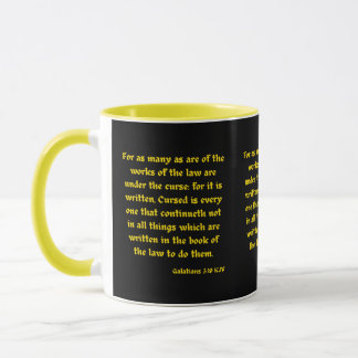 Galatians 3:10 KJV Bible Verse Two-Tone Mug