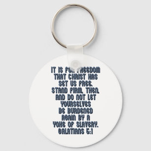 Galatians 5:1 key ring