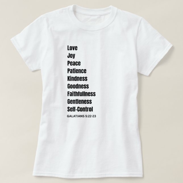 GALATIANS 5:22-23 blk Women's T-Shirt (Design Front)