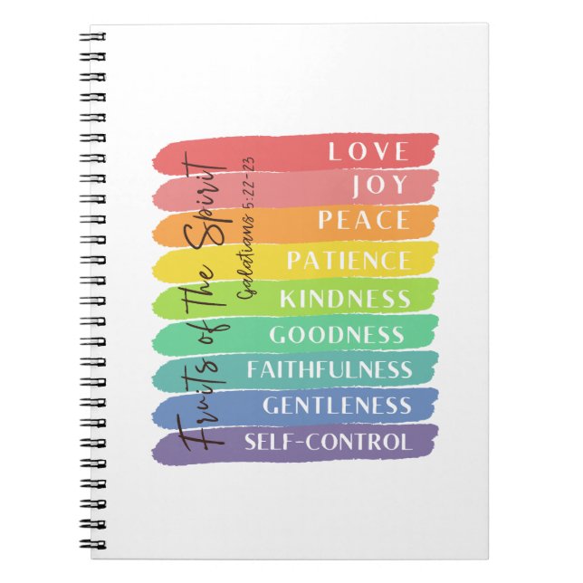 Galatians 5:22-23 Fruit of the Spirit Notebook (Front)