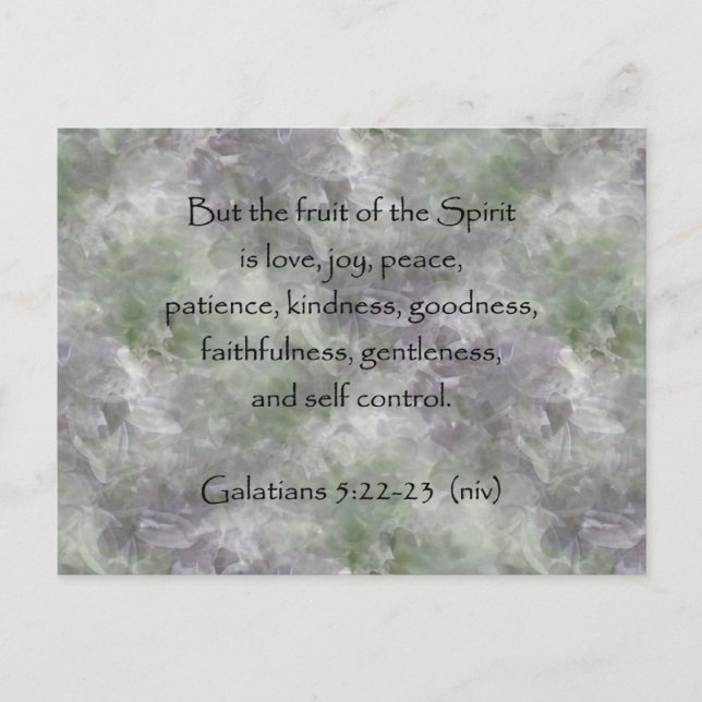 Galatians 5:22-23 ~ Fruit of the Spirit Postcard (Front)