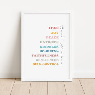 Galatians 5:22-23 Fruit of the Spirit Poster