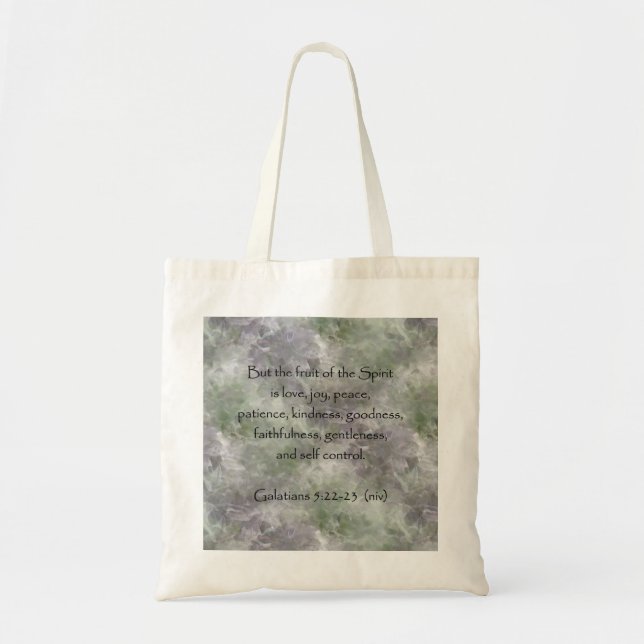 Galatians 5:22-23 ~ Fruit of the Spirit Tote Bag (Front)