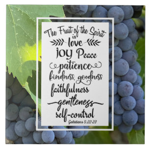 Galatians 5:22-23 The Fruit of the Spirit Ceramic Tile