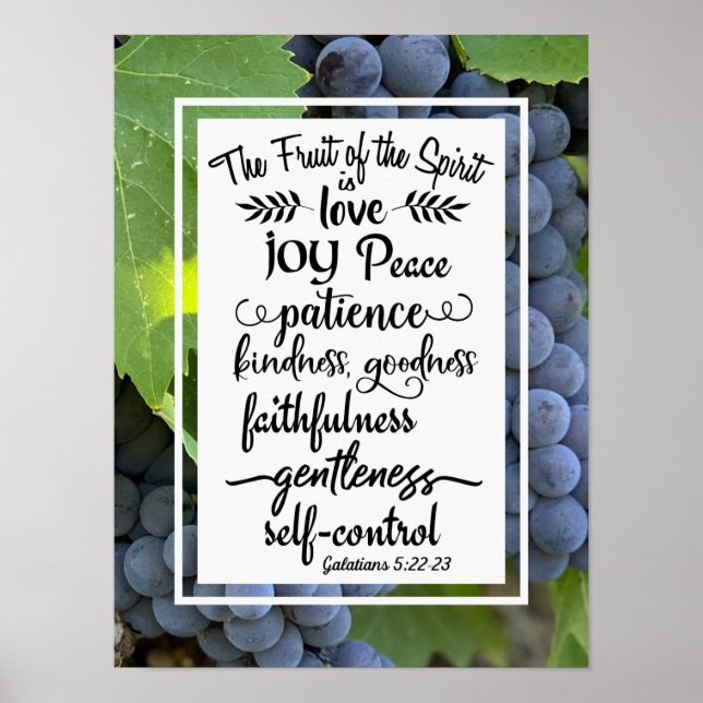 Galatians 5:22-23 The Fruit of the Spirit Poster (Front)