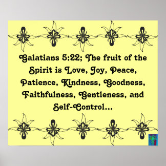 Galatians 5:22 Fruit of the Spirit Poster