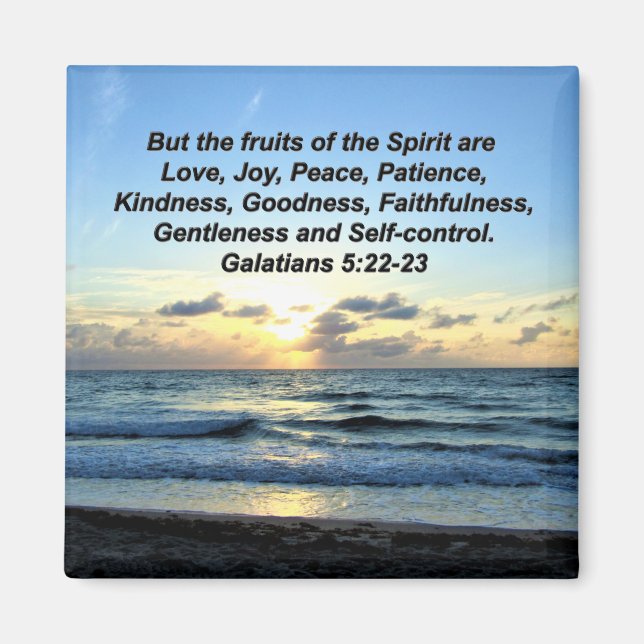 GALATIANS 5 FRUITS OF THE SPIRIT SCRIPTURE VERSE MAGNET (Front)