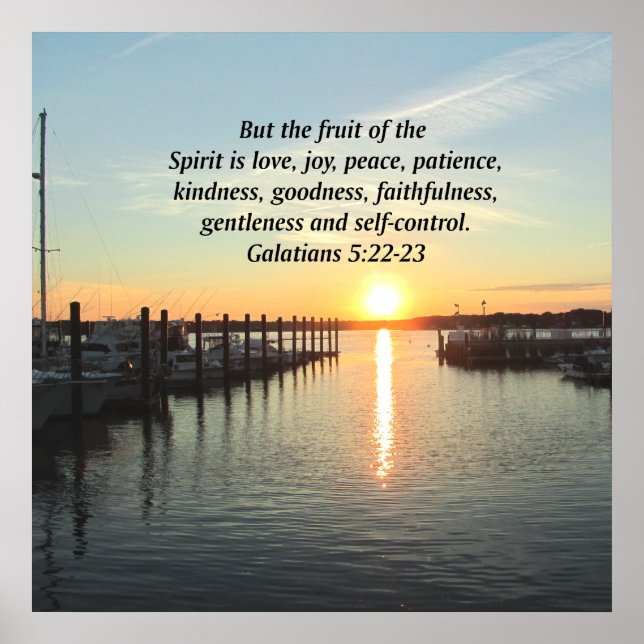 GALATIANS 5 SUNSET PHOTO POSTER (Front)