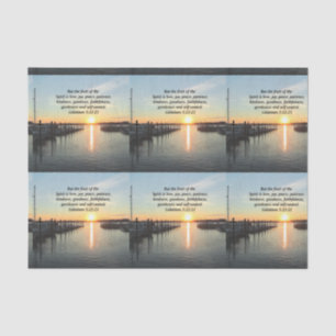 GALATIANS 5 SUNSET PHOTO TISSUE PAPER