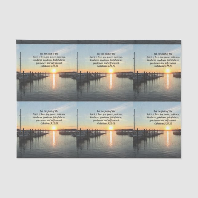 GALATIANS 5 SUNSET PHOTO TISSUE PAPER (Front)