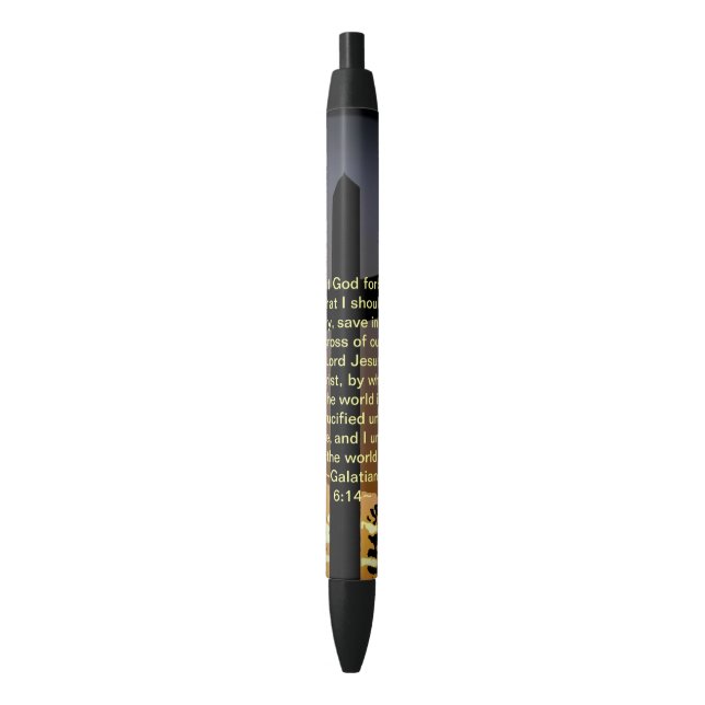 Galatians 6:14 black ink pen (Front Vertical)
