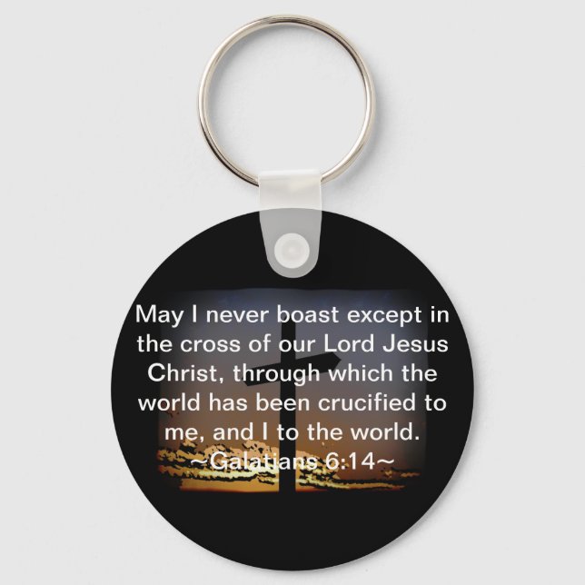 Galatians 6:14 key ring (Front)