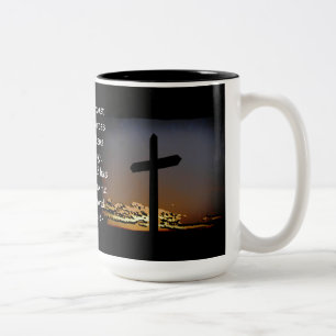 Galatians 6:14 Two-Tone coffee mug