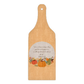 Galatians 6:9 Harvest Autumn Fall Thankful Pumpkin Cutting Board