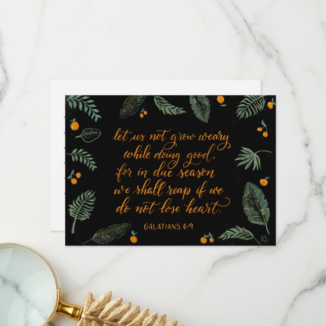 Galatians 6v9 Do not lose heart Thank You Card (Front/Back In Situ)