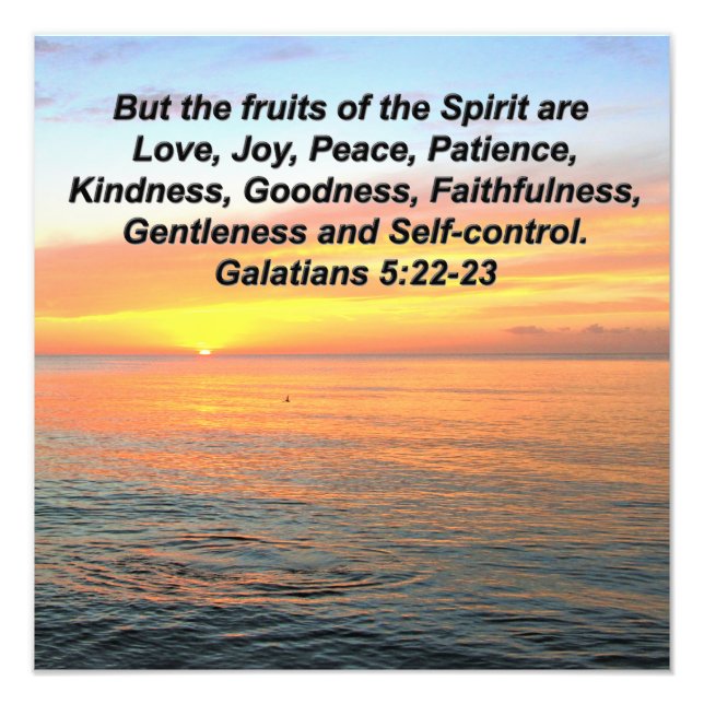 GALATIANS FRUIT OF THE SPIRIT BIBLE VERSE PHOTO PRINT (Front)