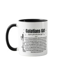 GALATIANS GIRL 11oz Two-Tone Coffee