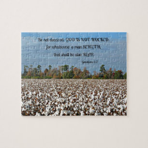 Galations 6:7 Be not deceived, God is not mocked.. Jigsaw Puzzle