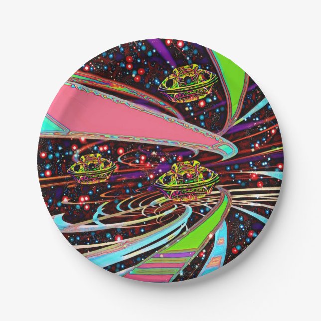 Galaxia Veeslia Skyway  Paper Plate (Front)
