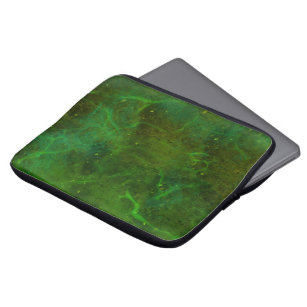 "Galaxia Verde" Abstract Laptop Sleeve